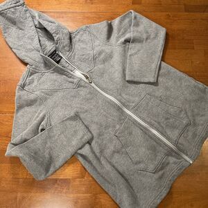 Oakley Jacket Women's Small Gray Hoodie Sweatshirt Full Zip Up Quilted